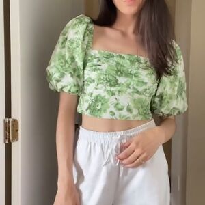 Abercrombie floral top, size small